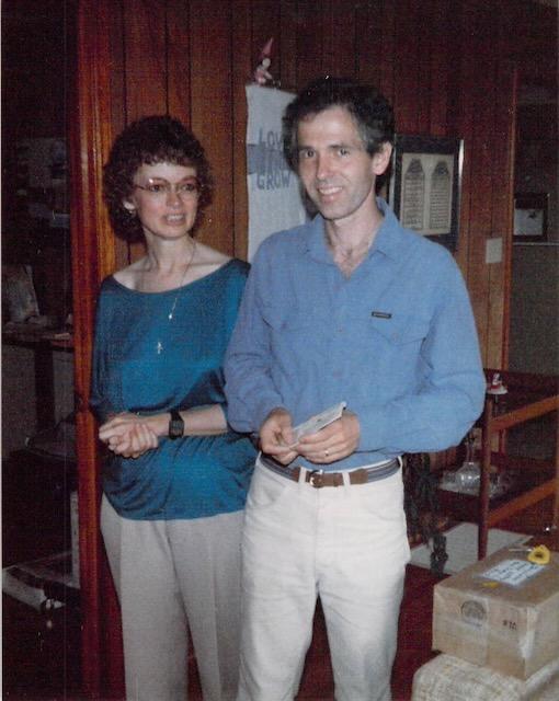 Betty Lue and Robert outdoors in 1986