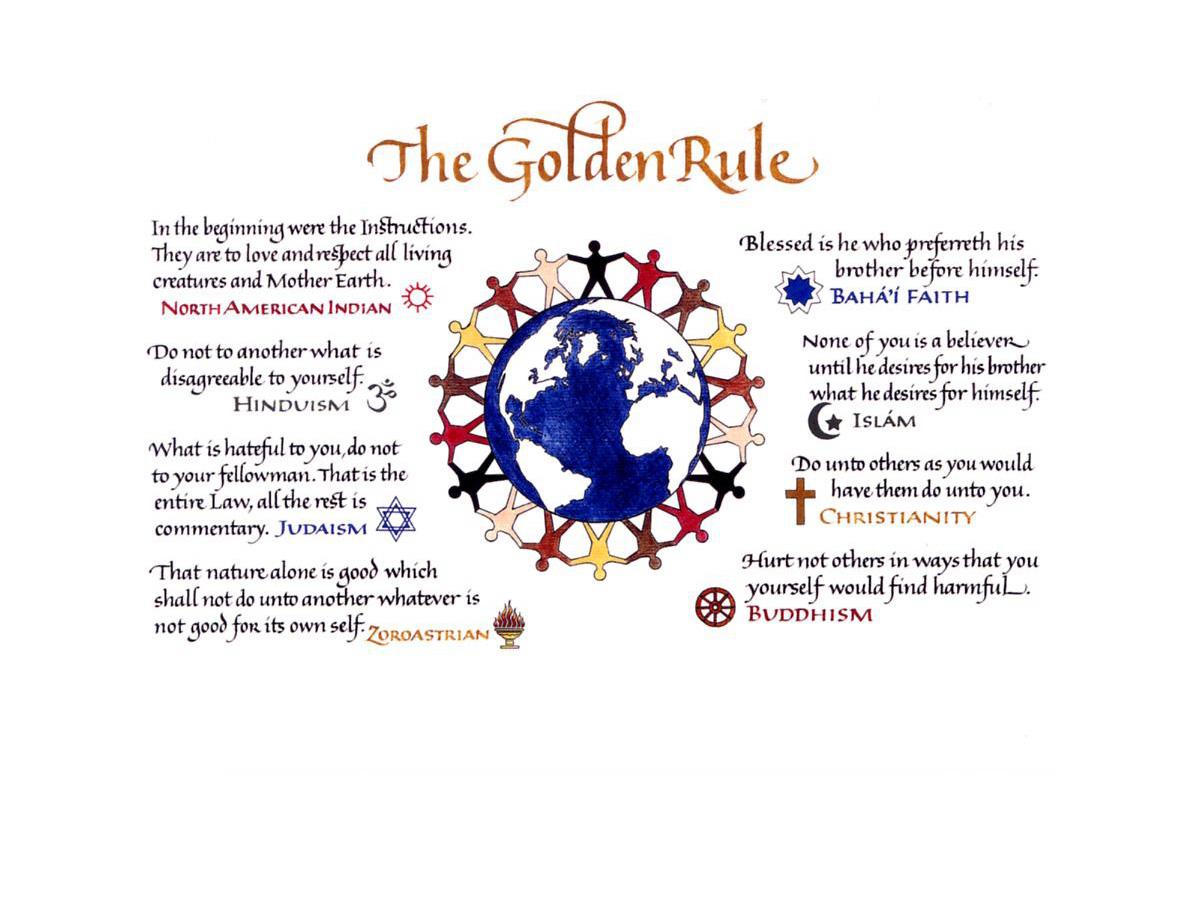 The Golden Rule: teachings about treating others with love and respect across faith traditions