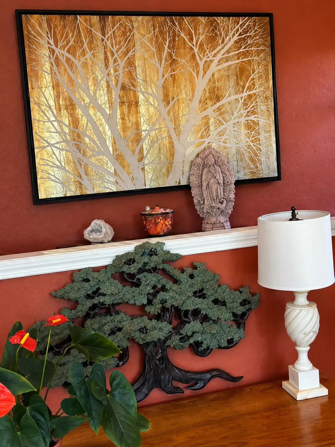 Meaningful art and natural beauty in a home